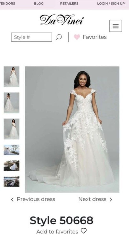 DaVinci Wedding Dress , Size 16