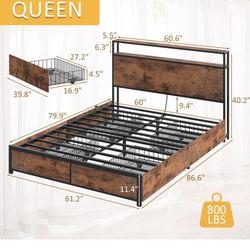 Queen Bed Frame And Mattress 