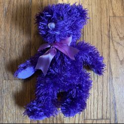 Mini Purple Beanie Teddy Bear 8”