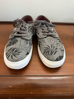 Vans Authentic Gray Tropical Floral Print Shoes – Men’s 10.5