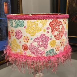Customized One Of A Kind Day Of The Dead Sugar Skulls Lamp Shade 