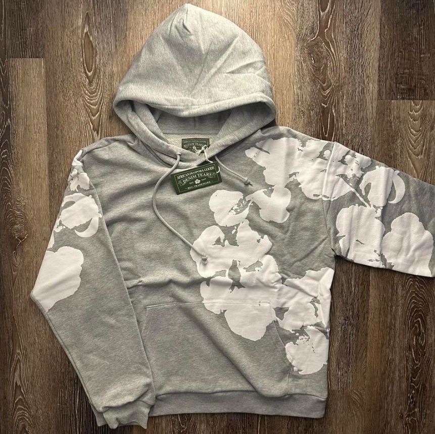 Grey denim tears hoodie 