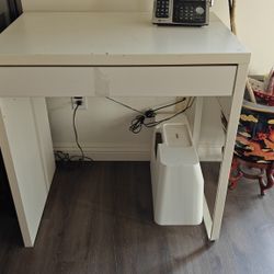 Two White Ikea Desks