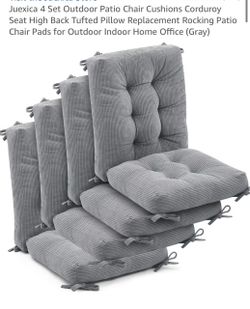 New set of 4 patio chairs cushions