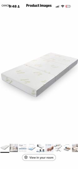 Inofia Queen Foldable Mattress, 6 Inch Trifold Memory Foam Mattress Gel-Infused, Fiberglass-Free, Washable Cover, for Camping, RV, Guest Bed, Floor Us