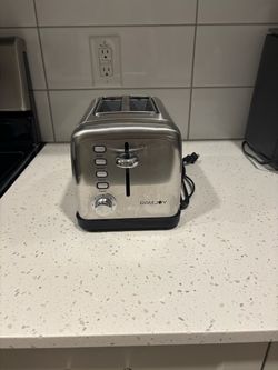 RAMJOY Stainless-Steel 2-Slice Toaster – Extra-Wide Slots