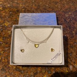 Heart Necklace And Earrings 