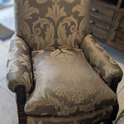 Beautiful Chair With Ottoman