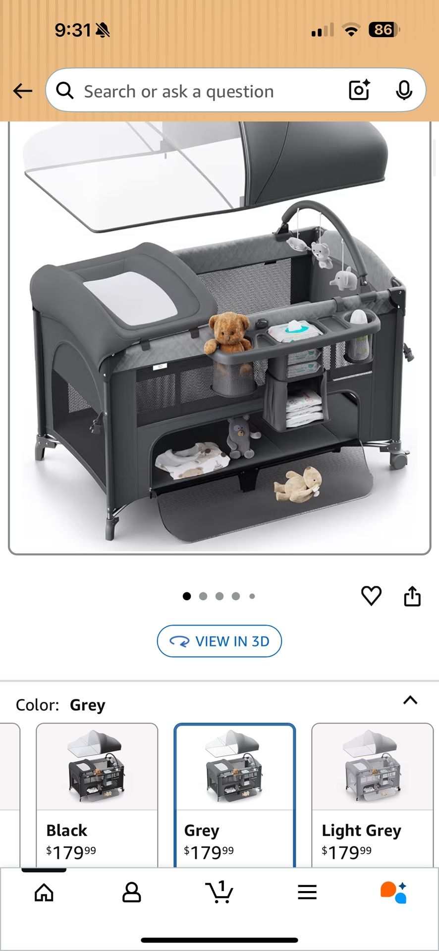 Play Yard Bedside Bassinet