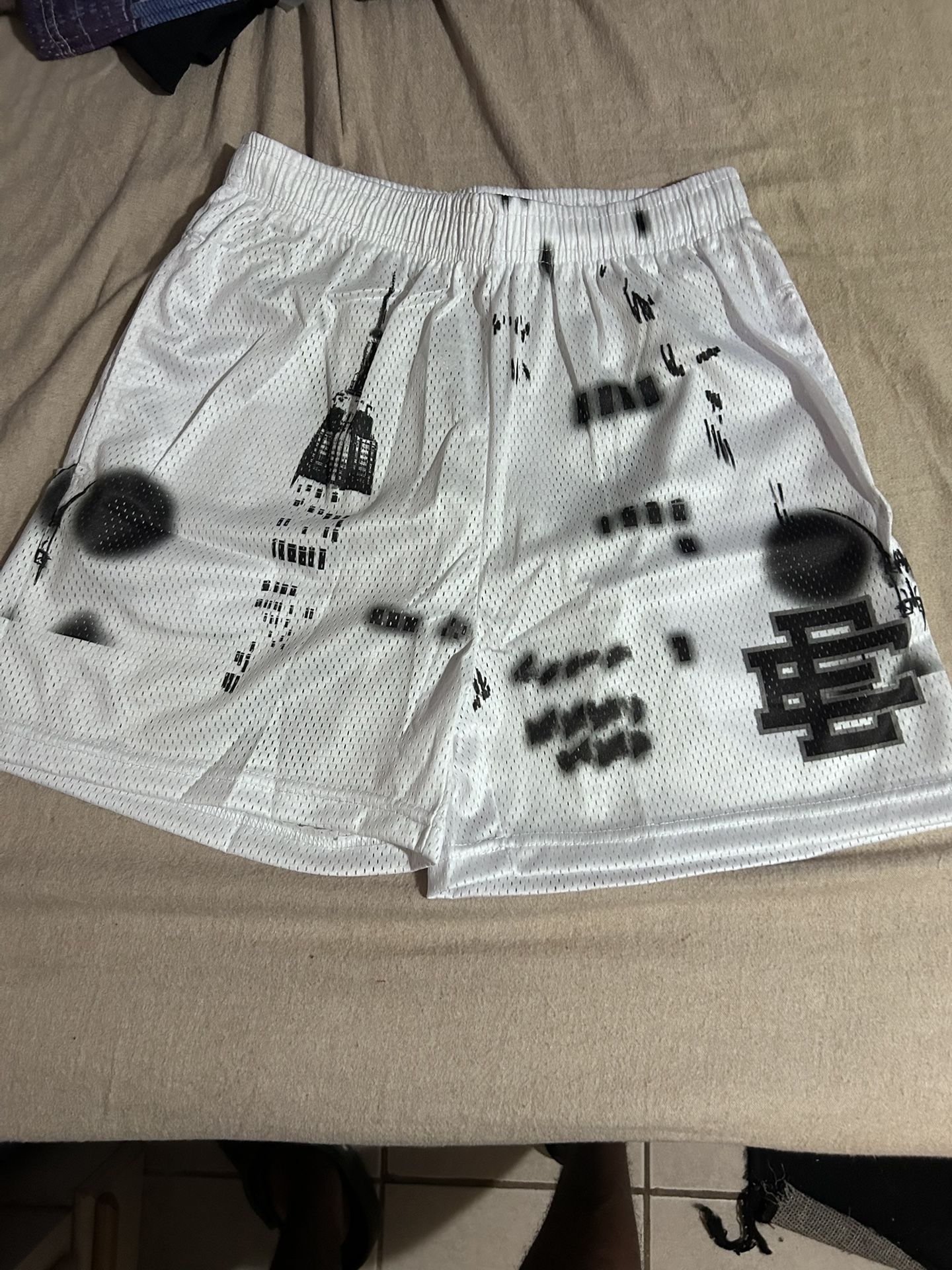 Eric Emanuel Shorts White And Black