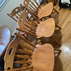 4 Wooden Chairs - Well Used