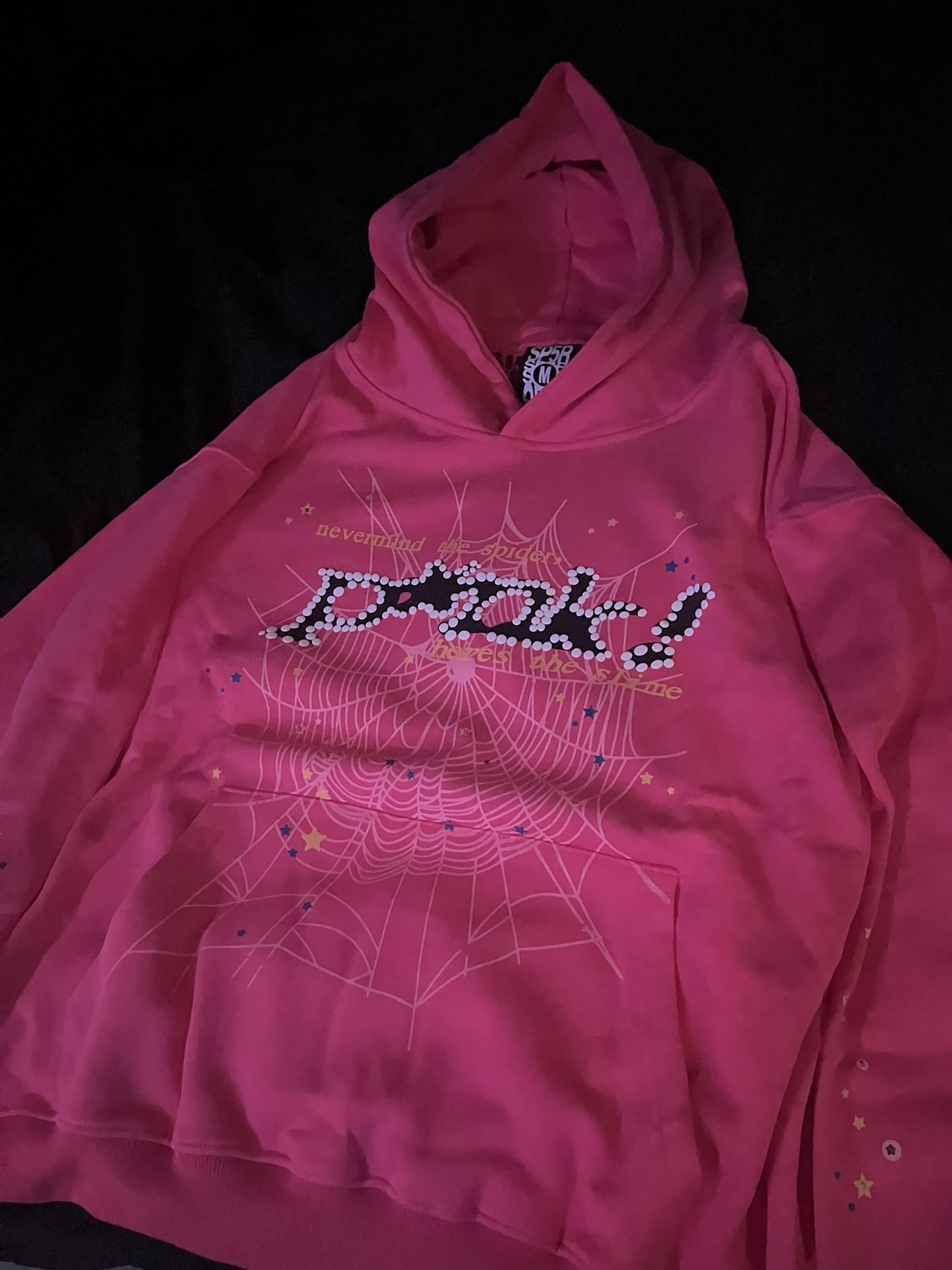 Sp5der Hoodie Pink Medium