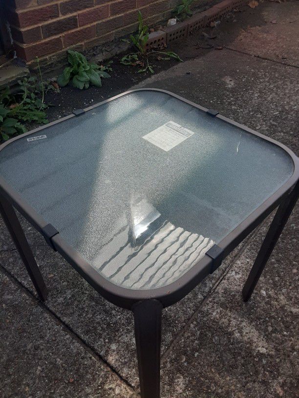 Outdoor Glass Top Table
