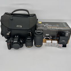 Nikon D3400 24.2MP Digital Camera Kit w/ 18-55 & 70-300 Lens 