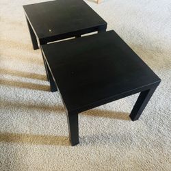 2 Black Side Tables