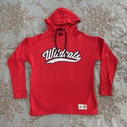 Victoria's Secret PINK Wildcats Red White Black Bling Pullover Hoodie Size Small