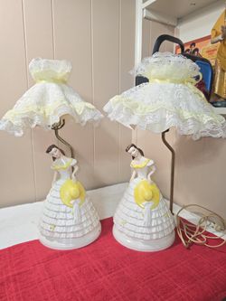 Pair of 20" Scarlett Ohare Southern Bell Lamps