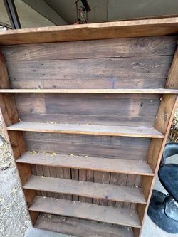 Wood shelves
