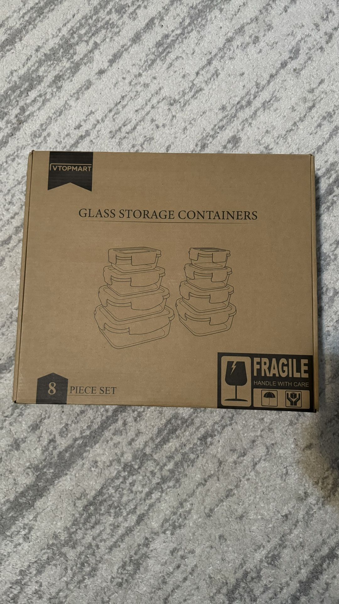 Vtopmart Glass Storage Containers 8pcs
