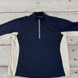 Footjoy Dry Joys Golf Rain Jacket Short Sleeve Waterproof Pullover Blue  2XL
