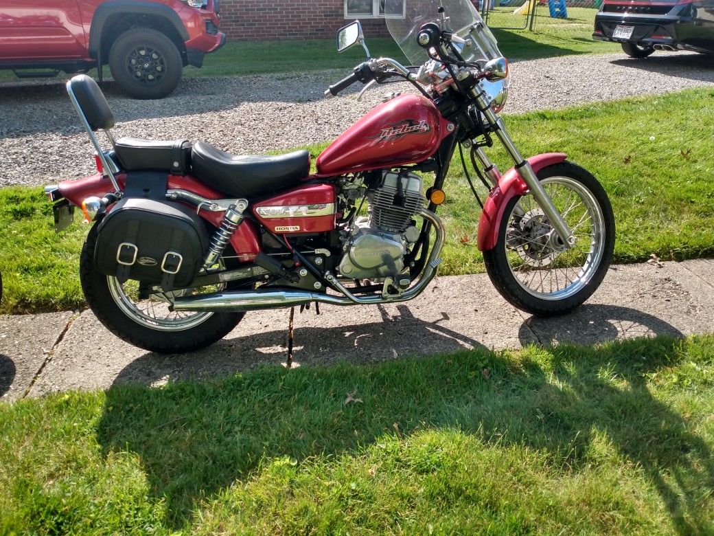 2007 Red Honda Rebel 250cc