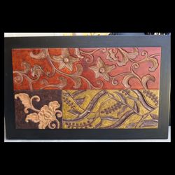 Large Solid Wood Framed Decorative Wall Art – 26” x 41.5”