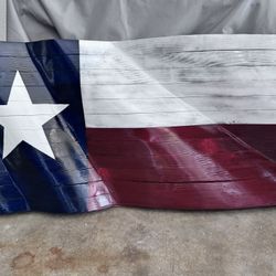 Texas Wooden Flag