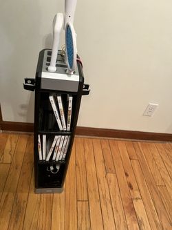 Wii Game Stand With Controller, 3 Chucks And Accessories.