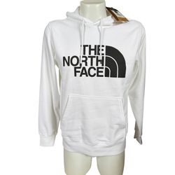 The North Face men's pullover hoodie sweatshirt drawstring hood pocket white M