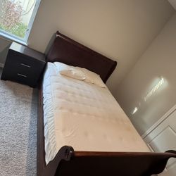 Guest Bedroom Set with Side Table & Queen Mattress