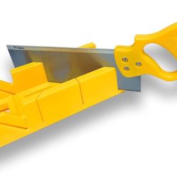 Mitre Box and Saw Set,12”Miter Box with 14”Back Saw for Crafting