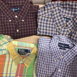 4 Polo Ralph Lauren Shirts Sz Large