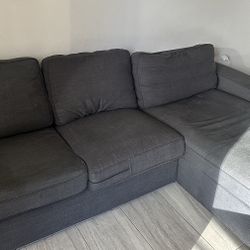 Gray Right Chaise sectional Couch
