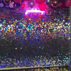 Iridescent Party sequin backdrop
