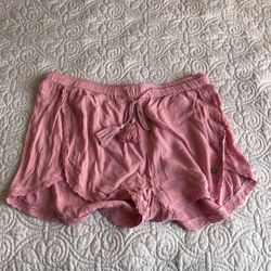 ROXY pink lace shorts Small