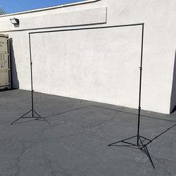 (New) $40 Heavy Duty Backdrop Stand 8.5x10 FT with Carry Bag and Clips