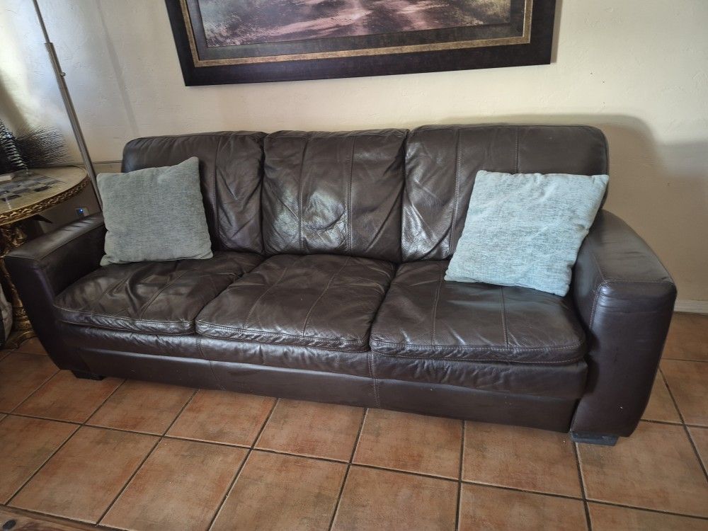 Leather Brown Sofa