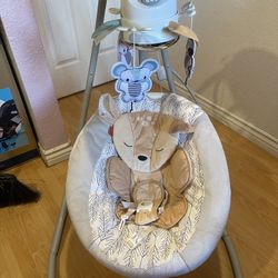 Baby Swing, Bouncer, And Chair 