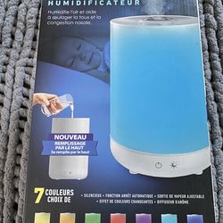 Bell+Howell Top Fill Ultrasonic Humidifier 7 Color Changing Aroma Diffuser