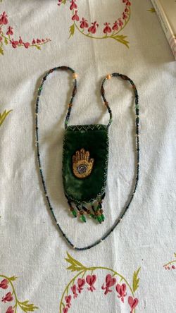 Velvet beaded bag