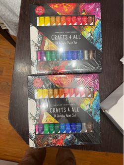 Crafts 4 All 24 Acrylic Paint Set - Multicolor Acrylic Paint Set 2 packs