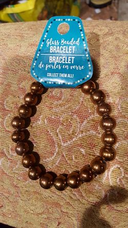 Glass beaded bracelet