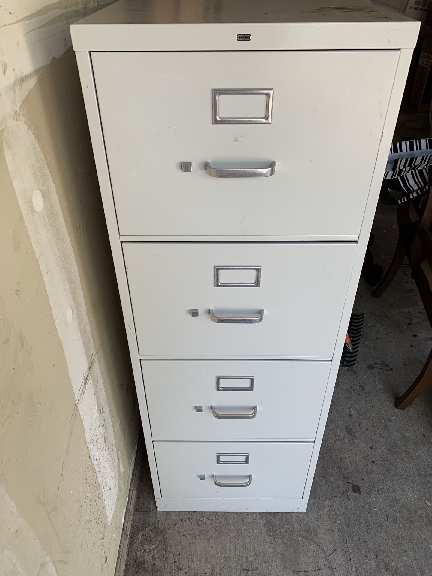 Four door metal file cabinet