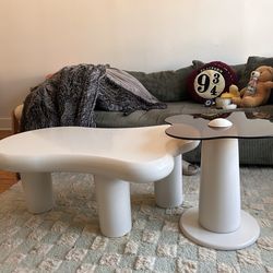 Cloud table with flower side table