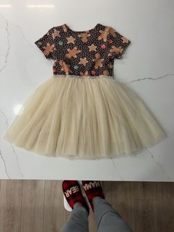 Taylor Joelle Gingerbread dress tutu tulle thanksgiving size 4T