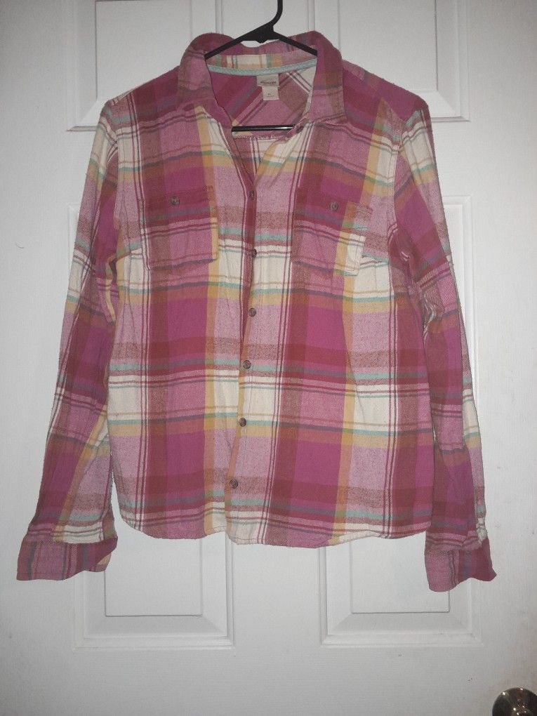 Long Sleeve Plaid Womans Shirt