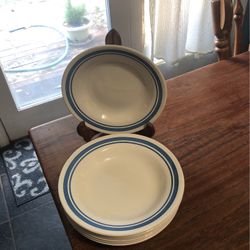 Vintage  Set Oxford  4850 2 Shallow Salad Bowl  8 1/2 Inches In Diameter 