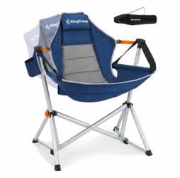 KingCamp Hammock Camping Chair, 400lbs Heavy Duty Swing Chairs for Adults | Portable Camp Chair, Oversized Folding Rocker, 10.3lbs Aluminum Frame, Adj