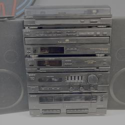 Sony Stereo Component System With Speakers And Remote