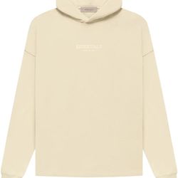 BRAND NEW ESSENTIALS HOODIE RELAX FIT EGG SHELL OFF WHITE SIZE XL 